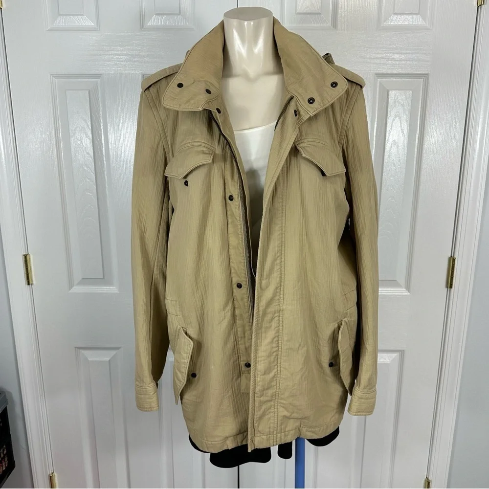 BANANA REPUBLIC men’s jacket CASUAL long sleeve TAN khaki stylish Ribbed L